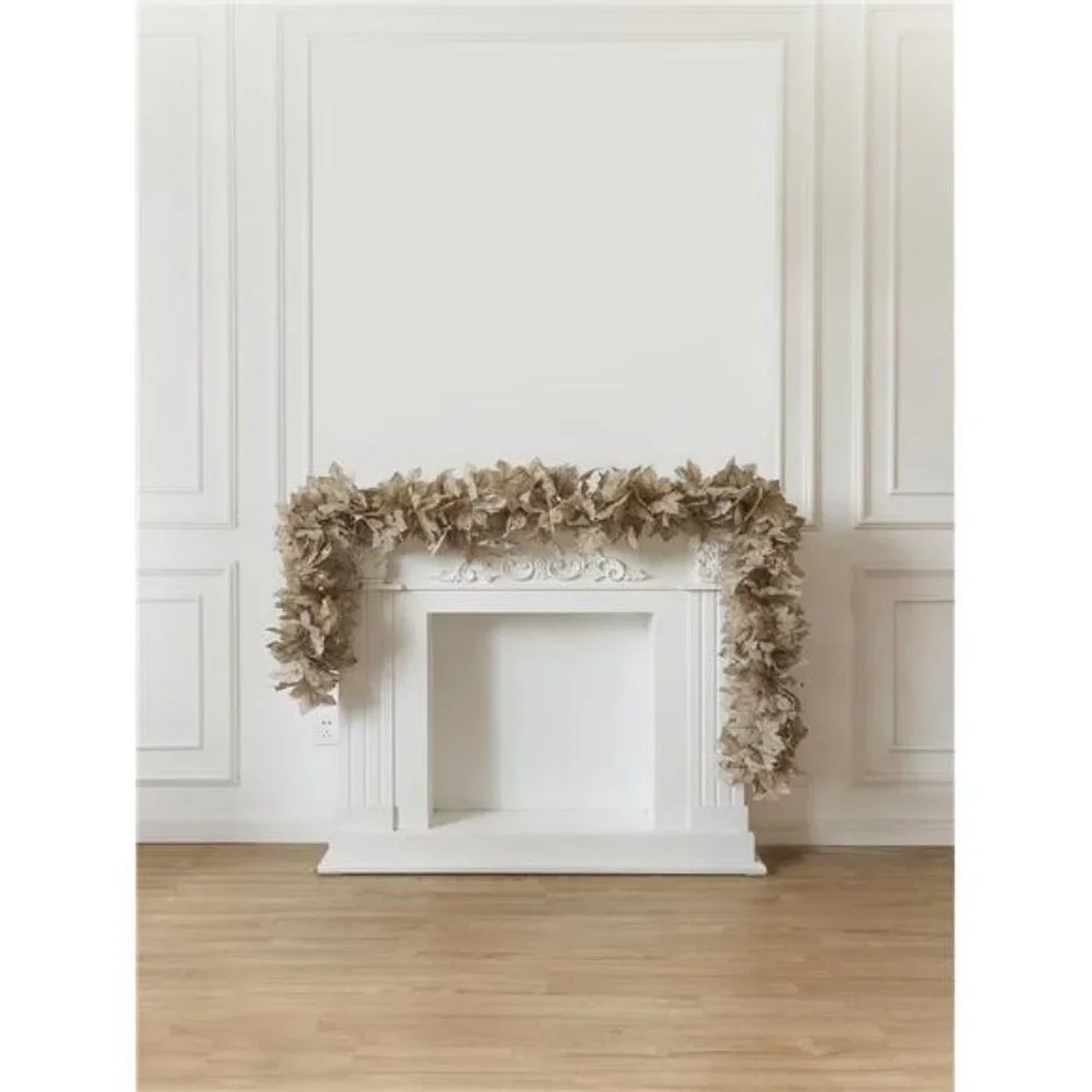 6PCS Beige Fall Maple Leaves Garland, 5.6Ft Artificial Maple Leaf Autumn
